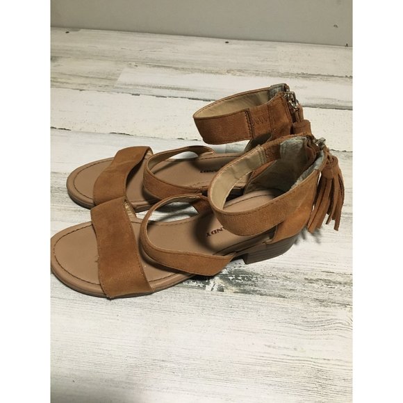 Rock & Candy Honee by Zigi girls tan suede look sandals tassels size 2 - Picture 4 of 6